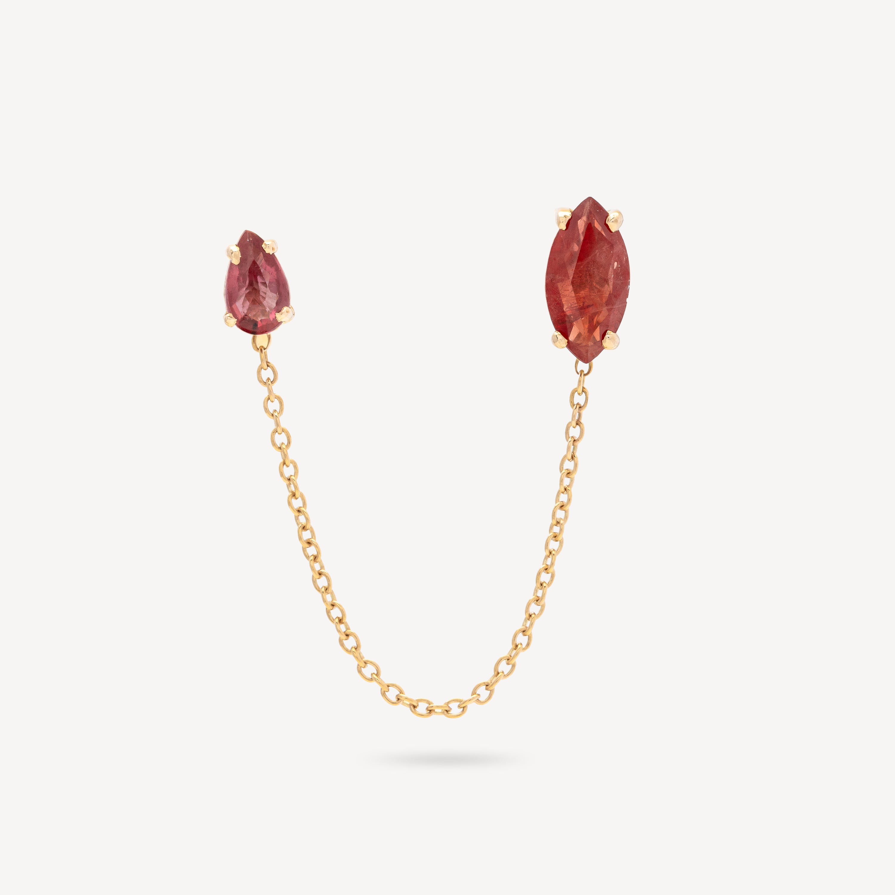 Parvati Sapphire Earring Rose Gold