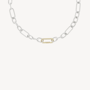 3+1 Rhodium Yellow Gold Necklace 