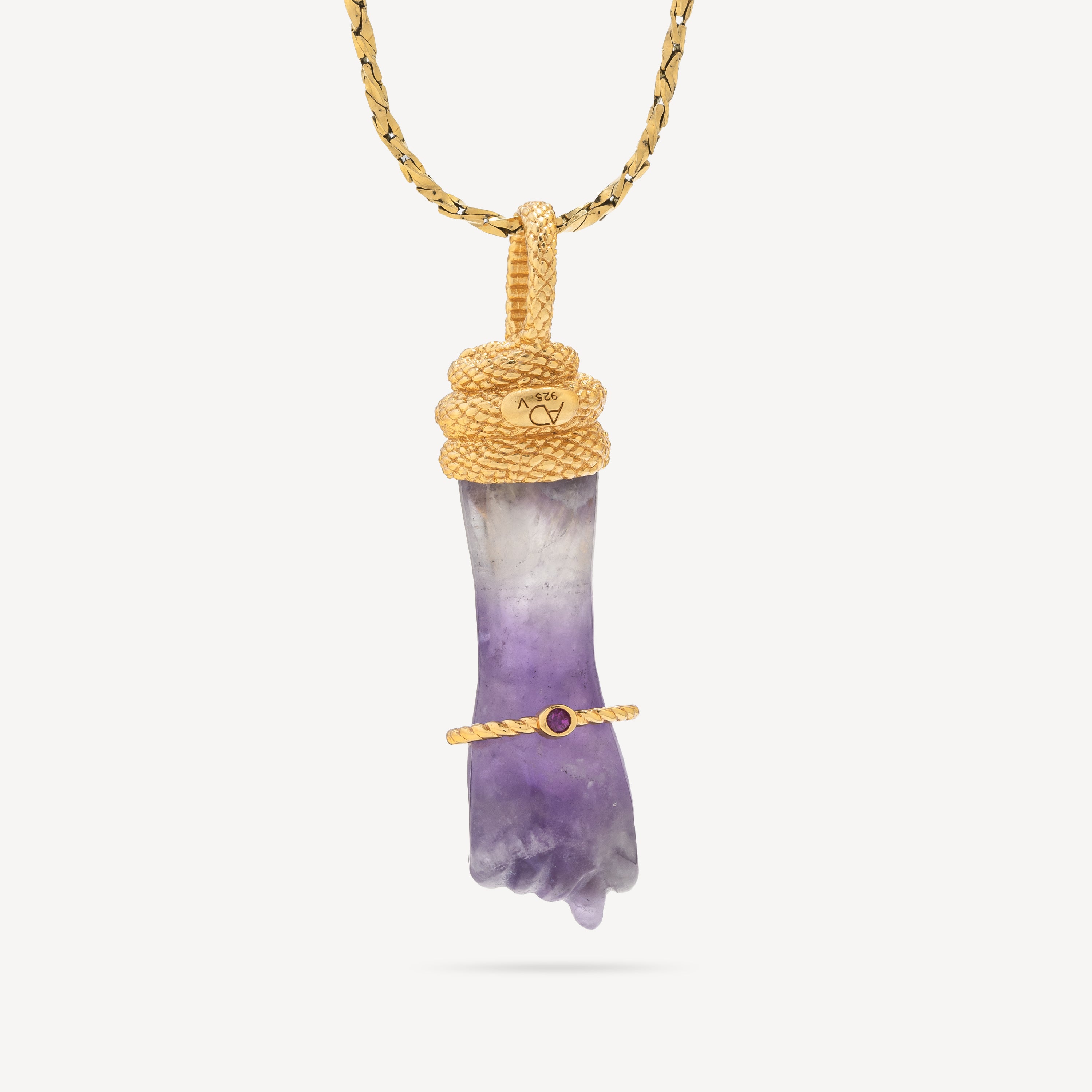 Amuleti Amethyst Ruby Pendant