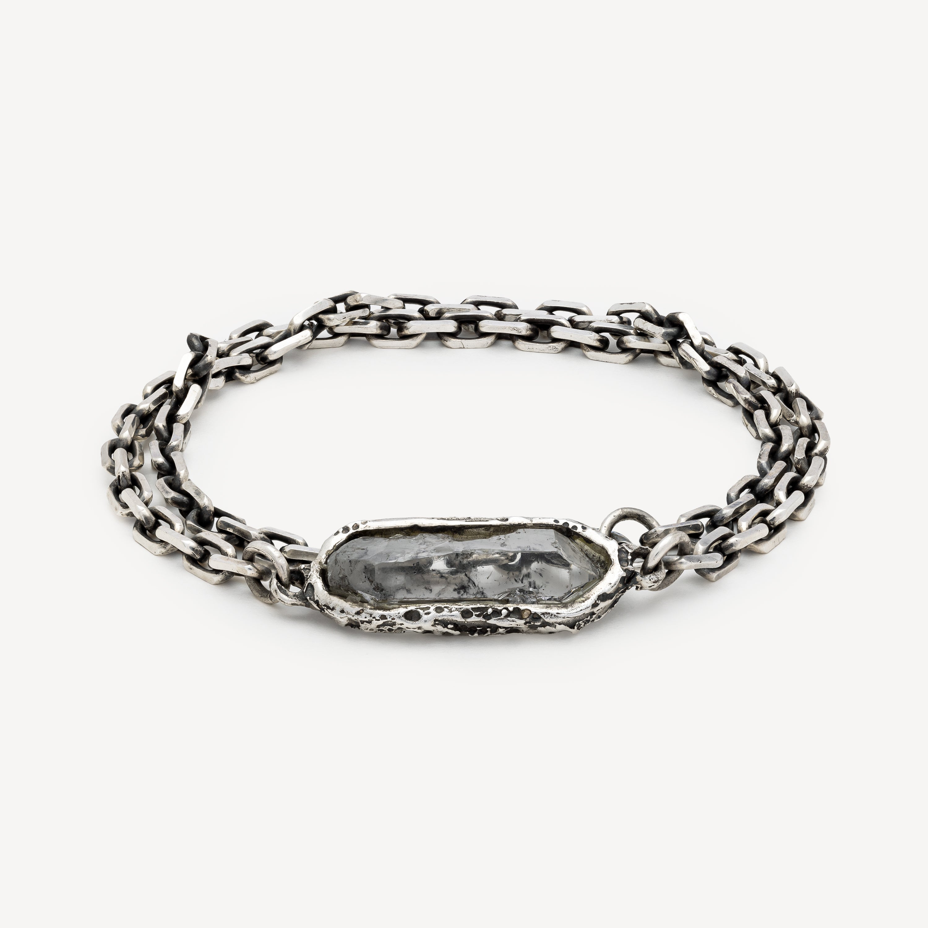 Collier Choker Cristal De Roche Argent