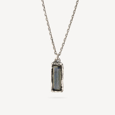 Collier Talisman Labradorite Bleu