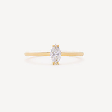 Bague Solitaire Marquise Or Jaune