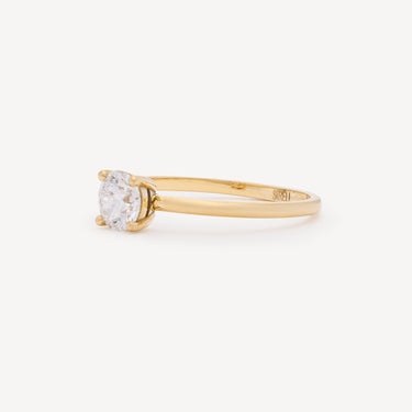 Bague Solitaire Brillant Or Jaune