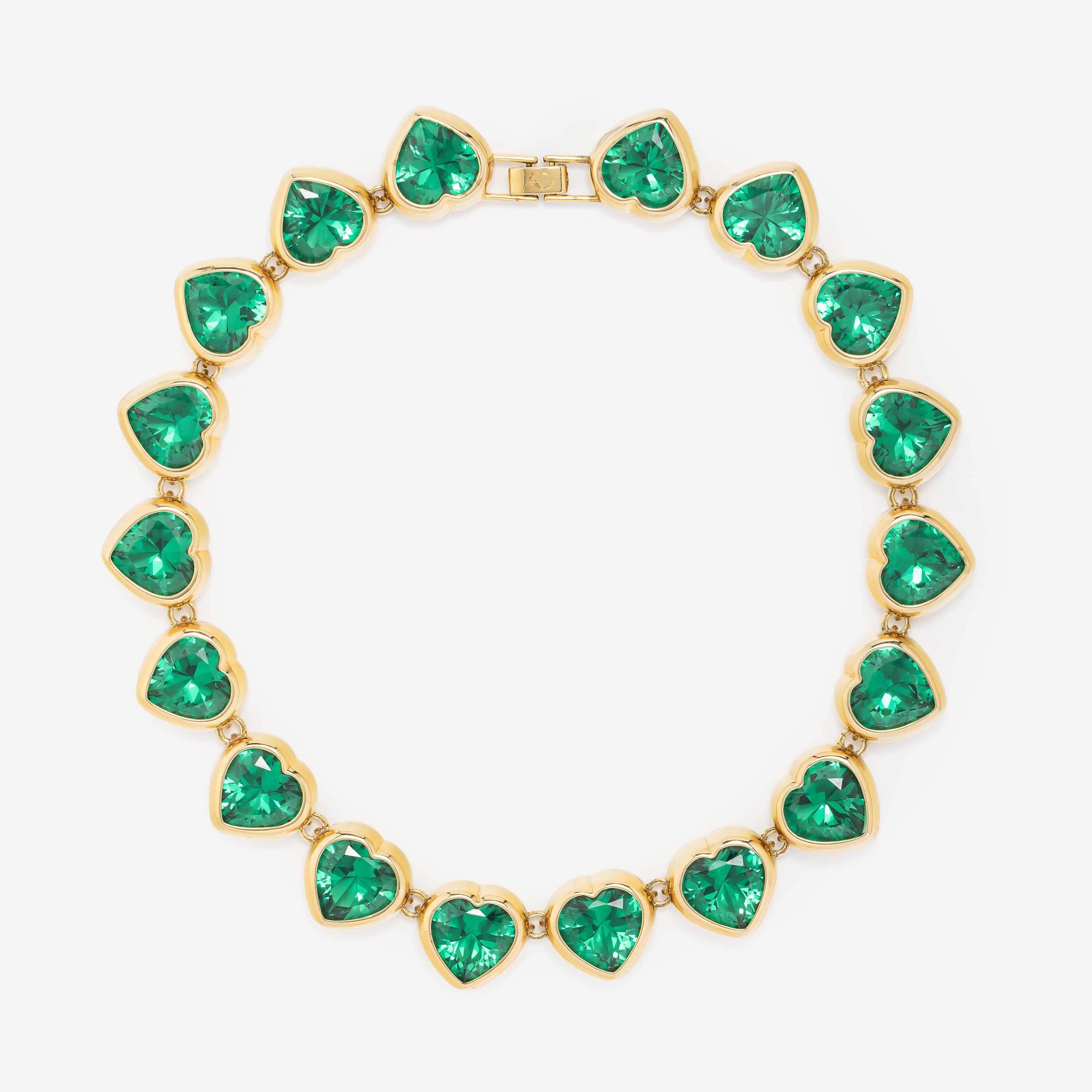 “Emerald” Hearts Necklace