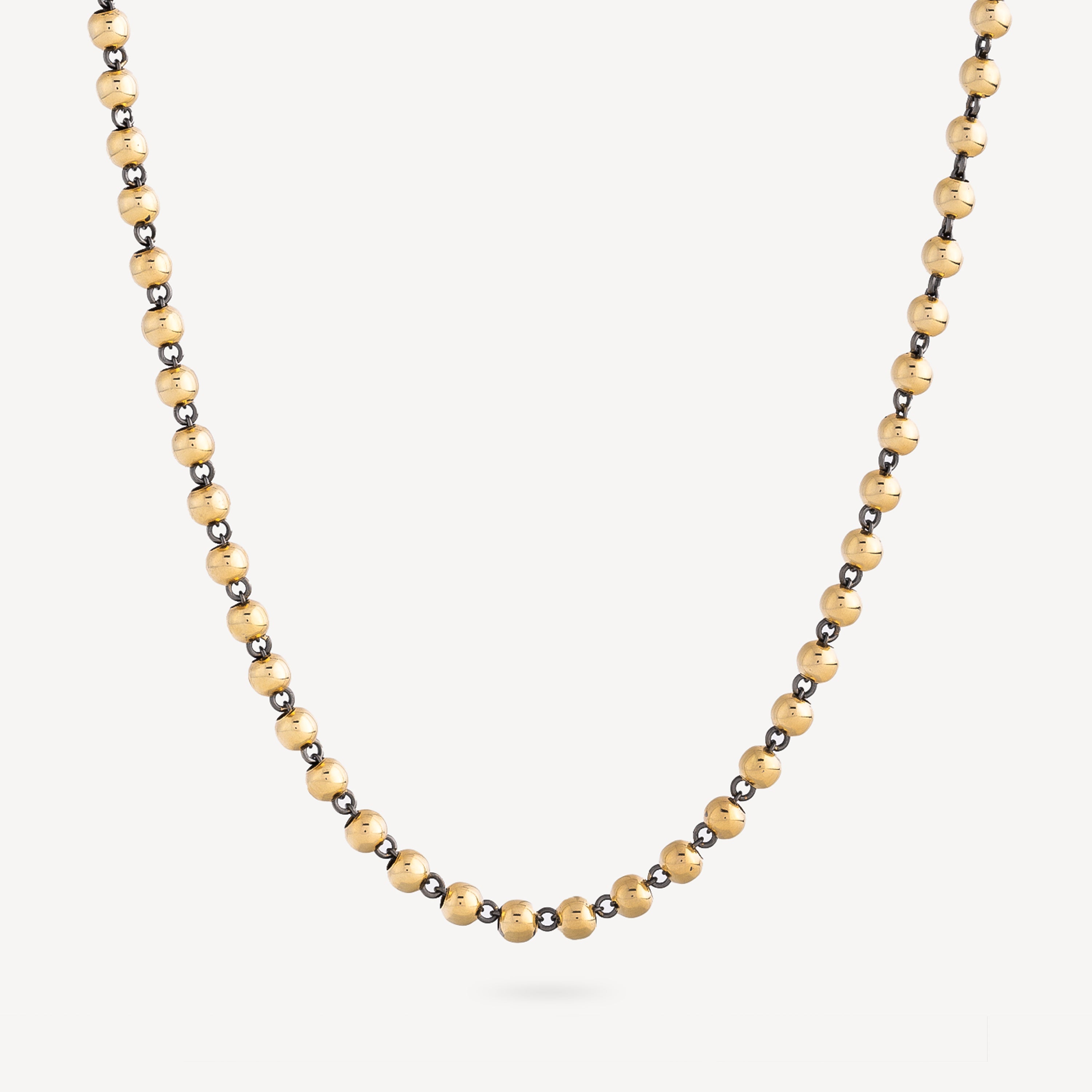 Large Gold Beaded Necklace