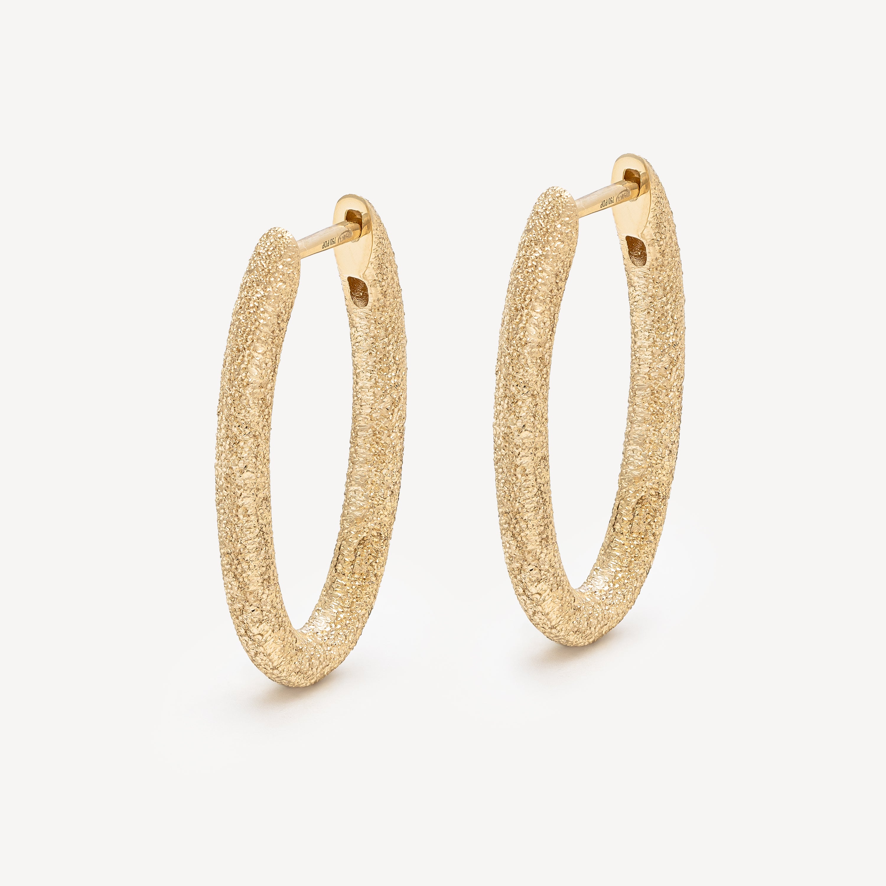 Sandblasted Gold Vera Hoops