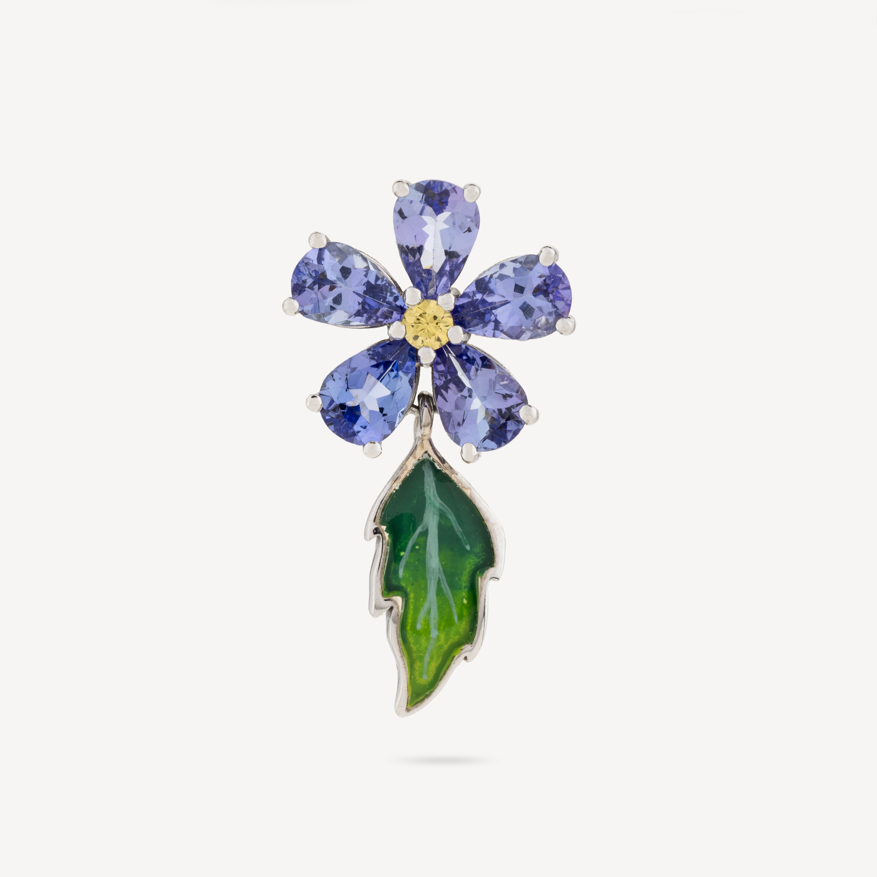 Boucle D'Oreille Pendante Forget Me Not Tanzanite