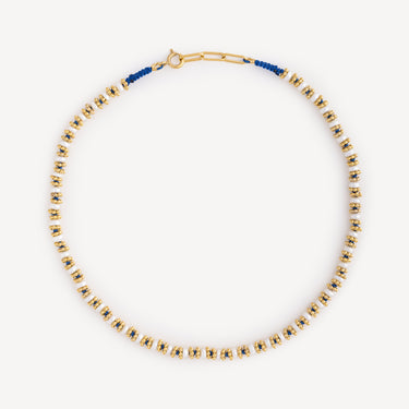 Big Kamala Beads Gold Plate Necklace