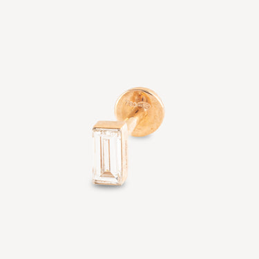 Piercing Puce Baguette Invisible Setting 4 x 2mm Rose Gold