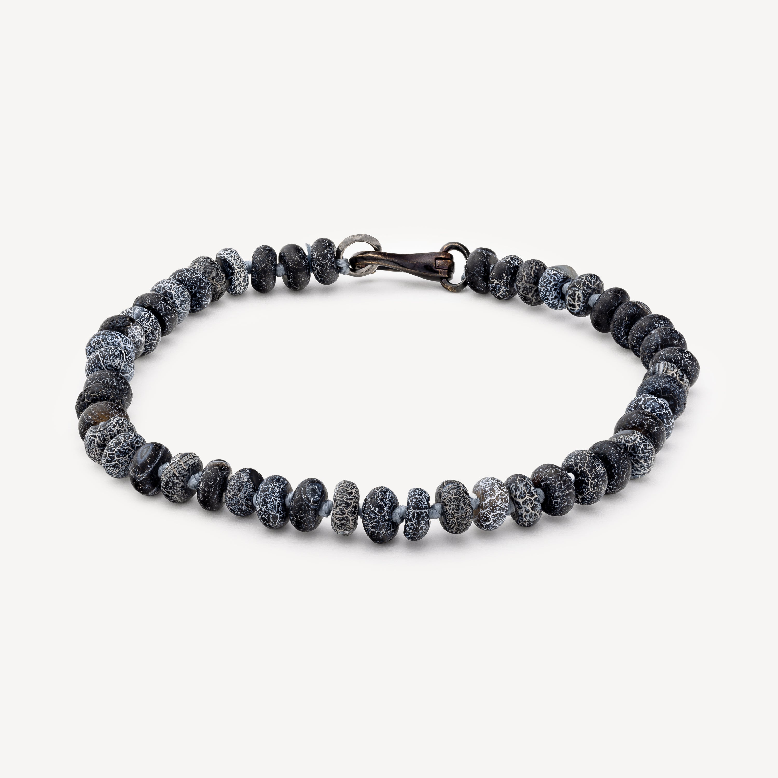 Bracelet Garnett Black Rhodium Agate