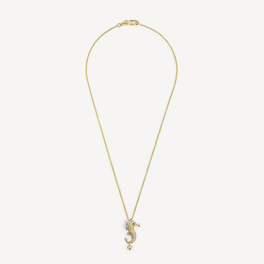 Collier Hippocampe Diamants Or