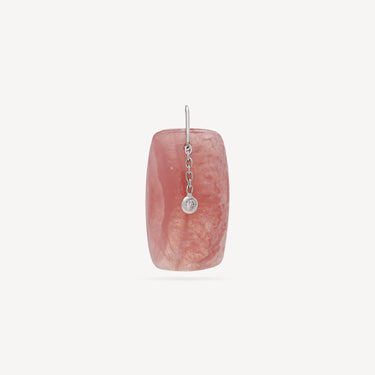 Pendentif Rhodochrosite Rectangle Diamant Libre