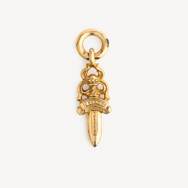 Gold Chrome Hearts Dagger Pendant