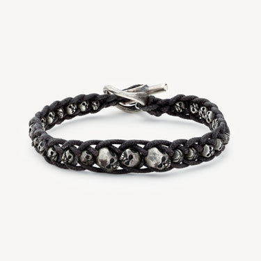 Bracelet Singke Skull Braid