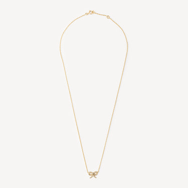 Collier Mini Noeud Or et Diamants