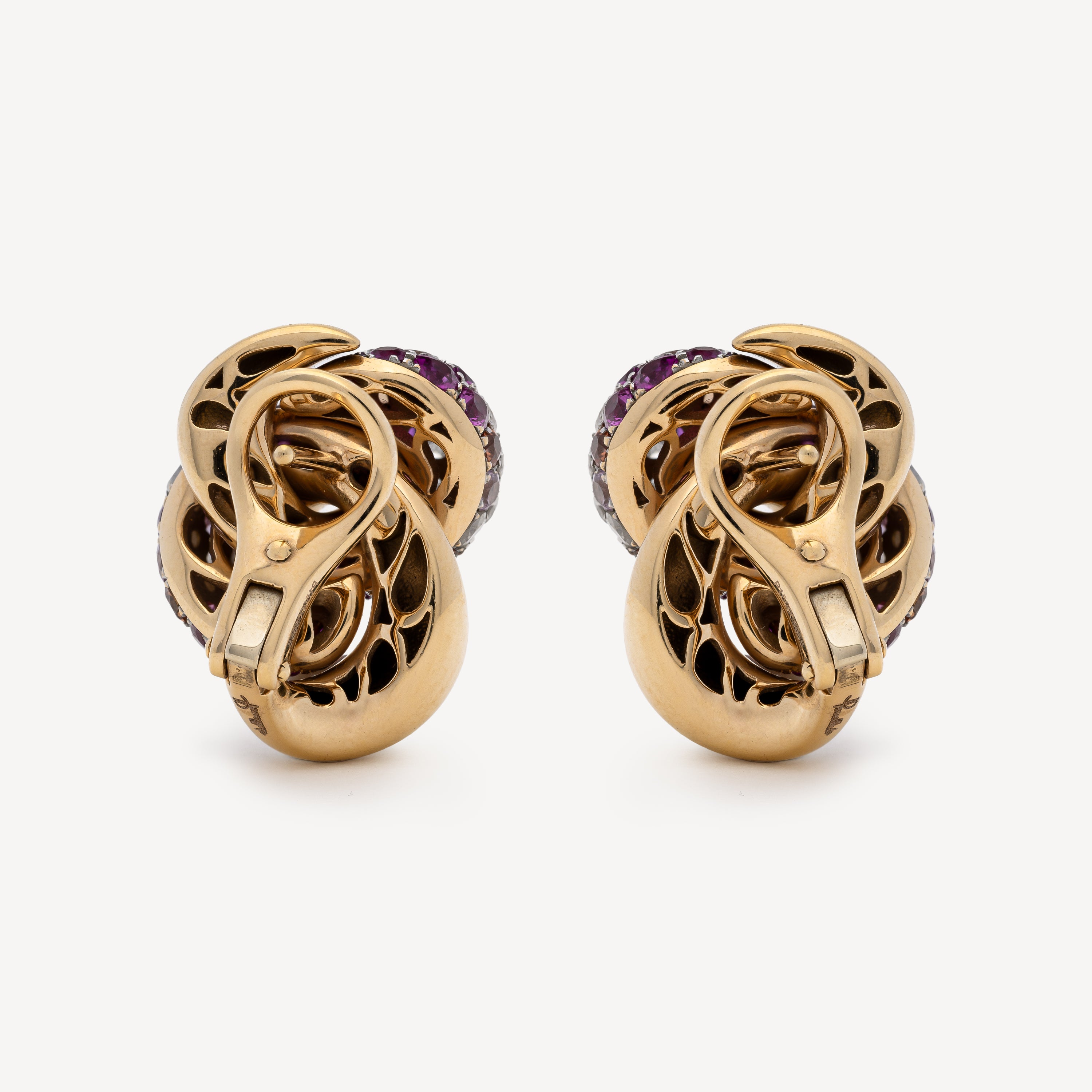 Boucles d’Oreille Catene Saphirs Roses