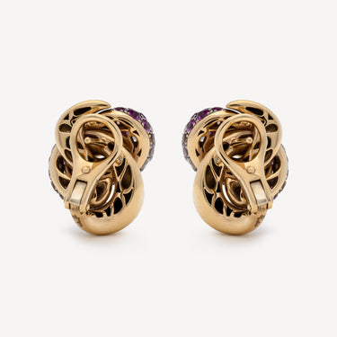 Boucles d’Oreille Catene Saphirs Roses