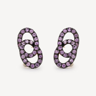 Boucles d’Oreille Catene Saphirs Roses