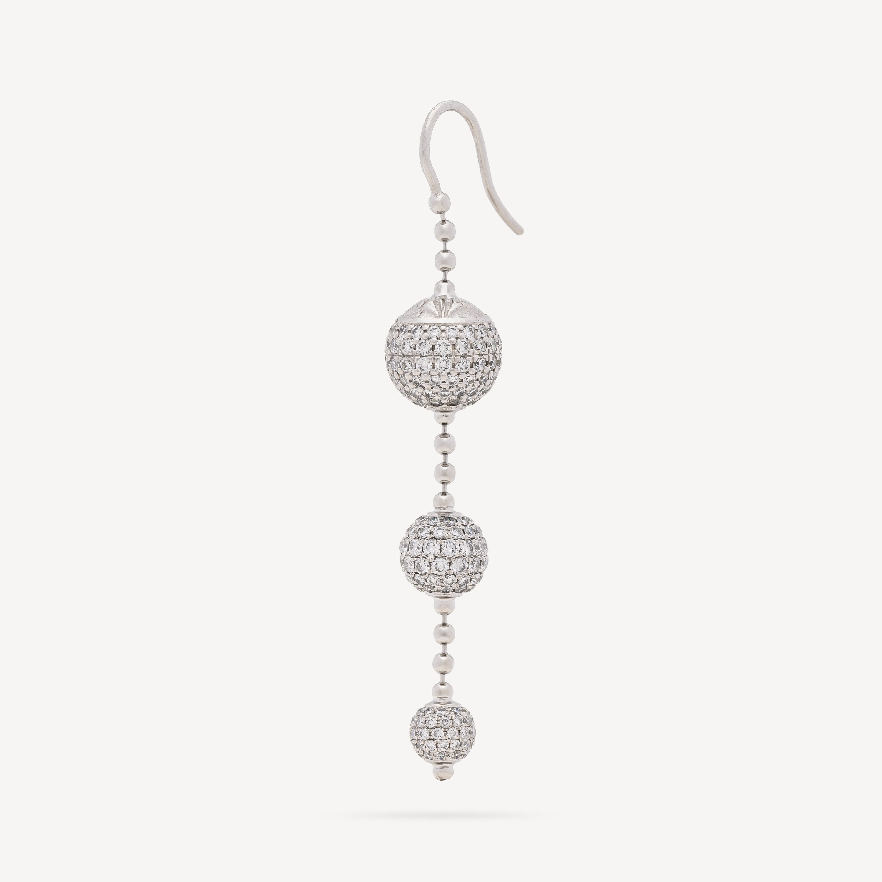 Boucles d’Oreille Beads Pendantes Or Bla