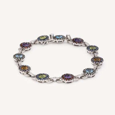 Bracelet Multicolore Or Diamants et Saphirs