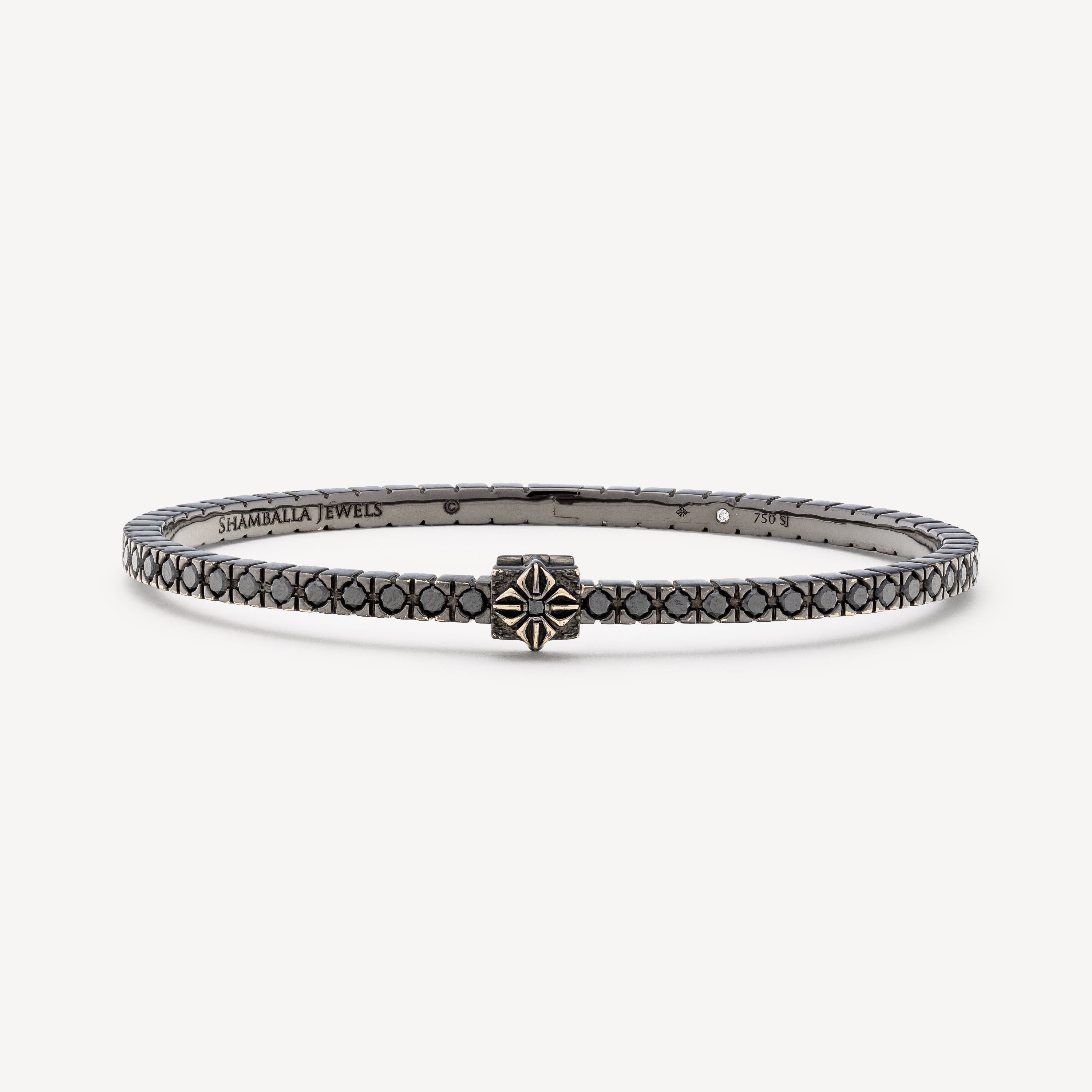 Bracelet Mini Alliance Bangle Or Noir Diamants Noirs