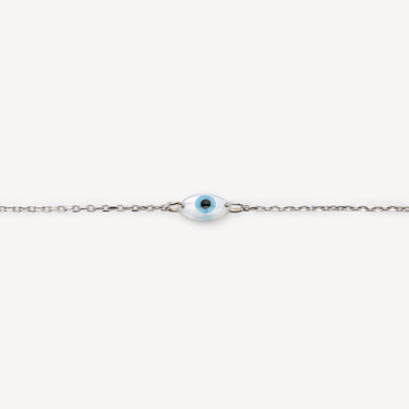 Bracelet Oeil Nacre Or Blanc