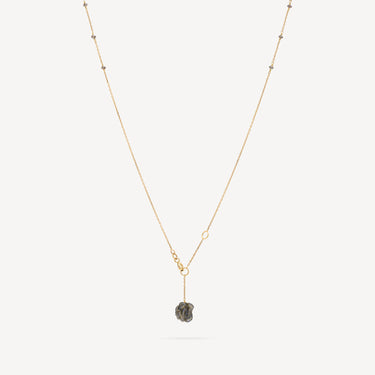 Collier Diamants Bruns Fleur Labradorite