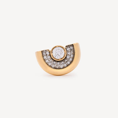 Boucle d'Oreille Stud Thoby Gold and Diamond Tubular