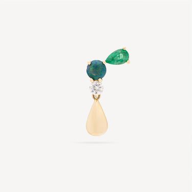 Boucle d'Oreille Emerald Pear Drop Gauche