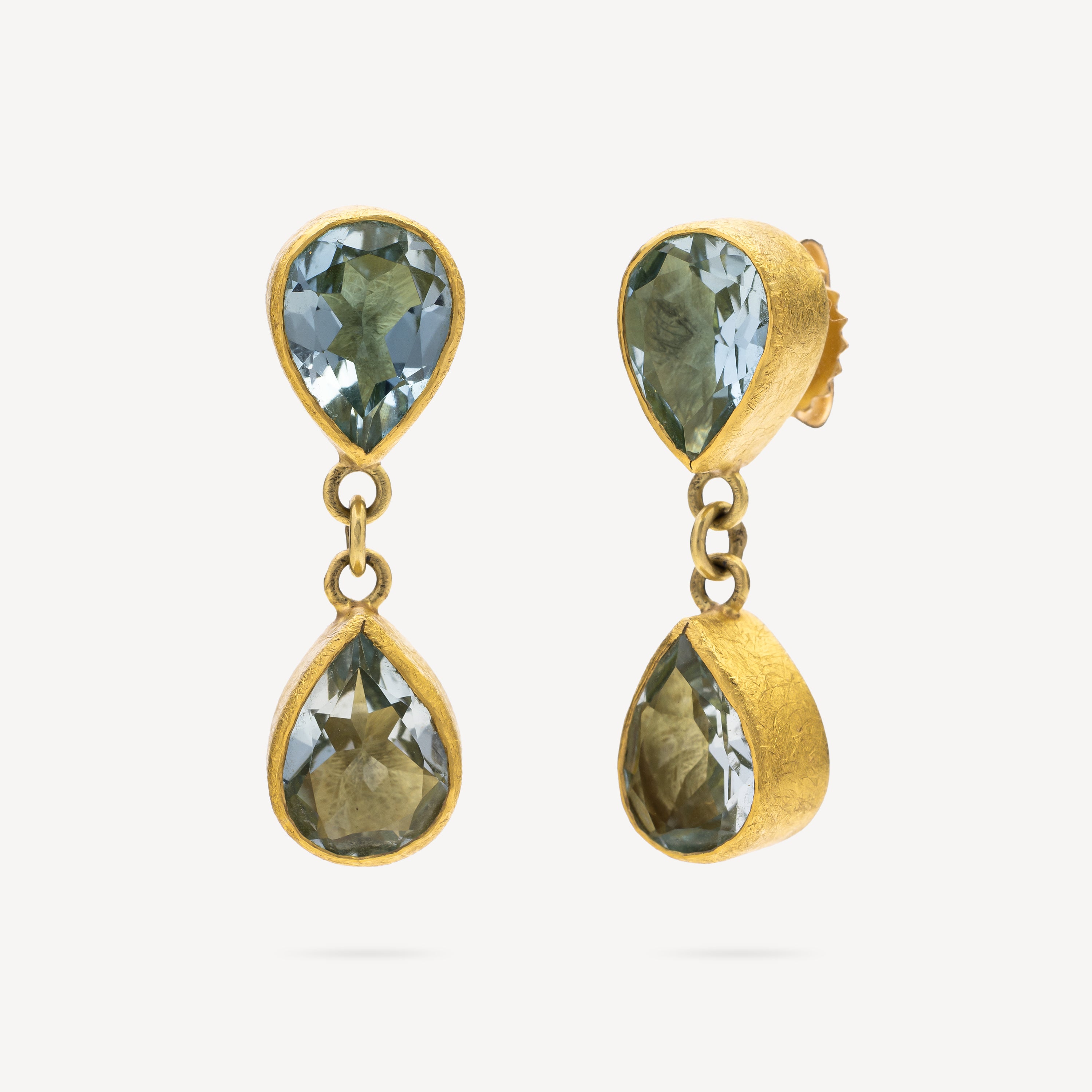 Boucles d'Oreilles Aquamarine Drops Dangle