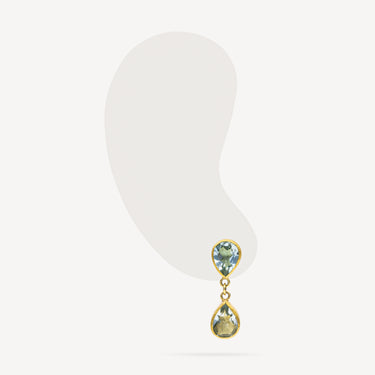 Boucles d'Oreilles Aquamarine Drops Dangle