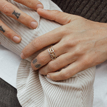 ACACIA RING x3 SG GOLD SILVER