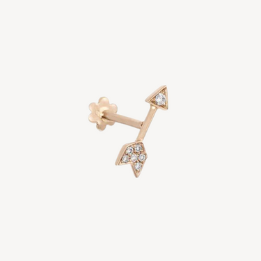 Rose Gold Diamond Arrow Earring