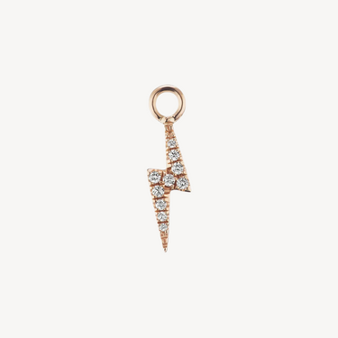 Diamonds Rose Gold Lightning Bolt Charm