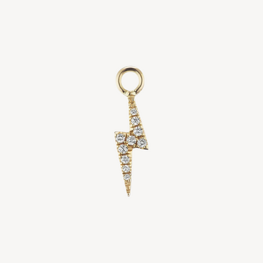 Diamonds Yellow Gold Lightning Bolt Charm