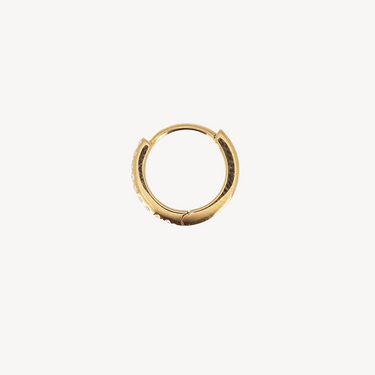 8mm Half Paved Rose Gold Hoop