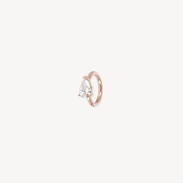 6.5mm Rose Gold Pear 3.5x2.5mm Hoop