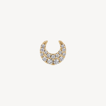 Boucle d'oreille Stud Diamond Moon Threaded Or Jaune