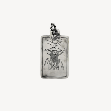 Black Beard Dog Tag Pendant