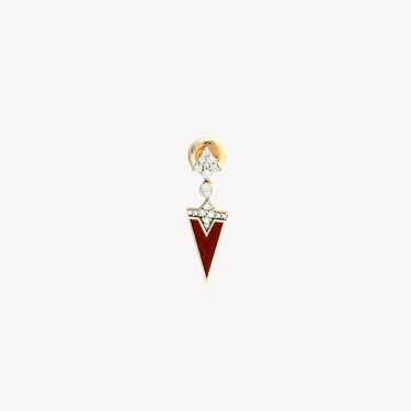 Boucle d'oreille Stud Rouge Ray Claret