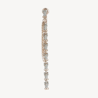 Boucle d'oreille 8 Serpents Diamants Blancs