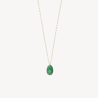 Collier Gaïa n°1 Green Onyx