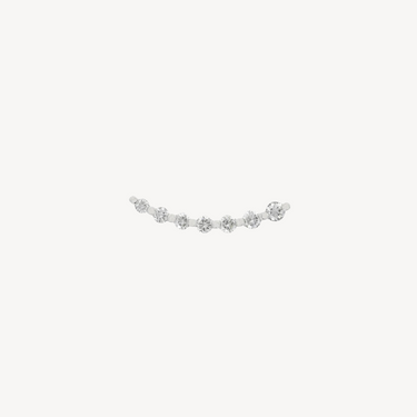 White Gold Gradient Chip Piercing 7 Invisible Diamonds