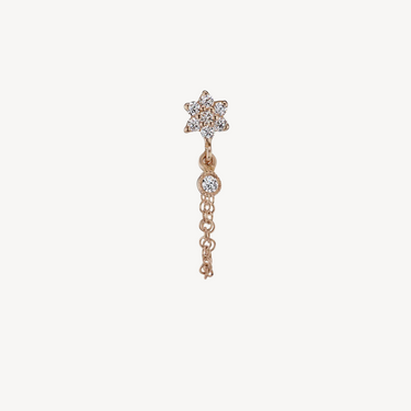 Rose Gold Star Enchained Earring 