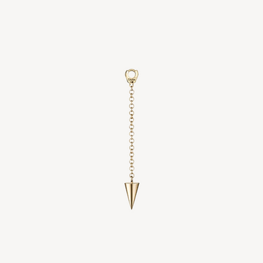 Short Pendulum Charm with Short Yellow Gold Spike 