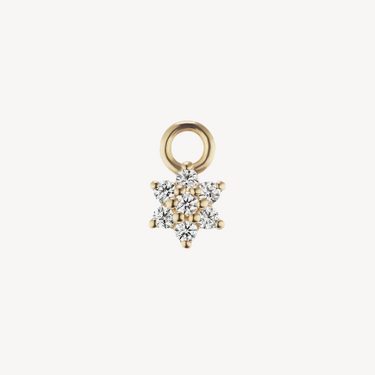 Charm Diamond Flower Or Jaune