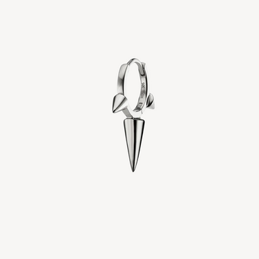 8mm White Gold Maxi Spike Earring 