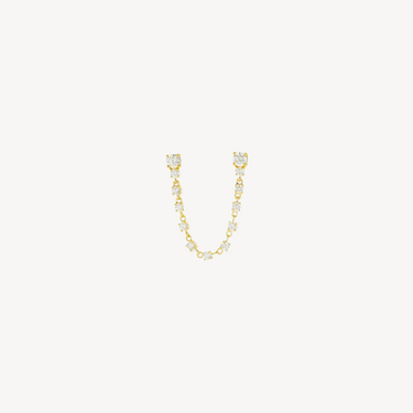 Smart 13 Diamonds Yellow Gold Earring