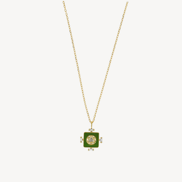 Green Yantra Heart Chakra Necklace