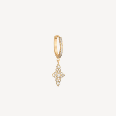 Jade Mini Hoop Earrings Yellow Gold Diamonds